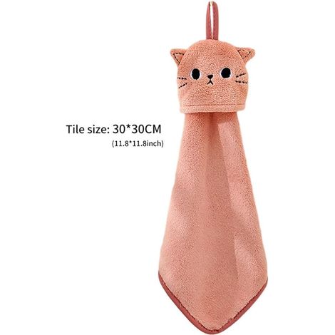 Lot de 3 serviettes pour enfants, serviettes de bain, torchons de cuisine suspendus, serviettes à motifs animaux, serviettes polaires, serviettes absorbantes en microfibre (1/5)