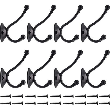 8Pcs Plus Gros Patère Porte Manteau Murale Vintage Crochet Métal De Porte Chapeau Crochet Rétro pour Porte-Manteau Salle de Bain Cuisine (1/5)