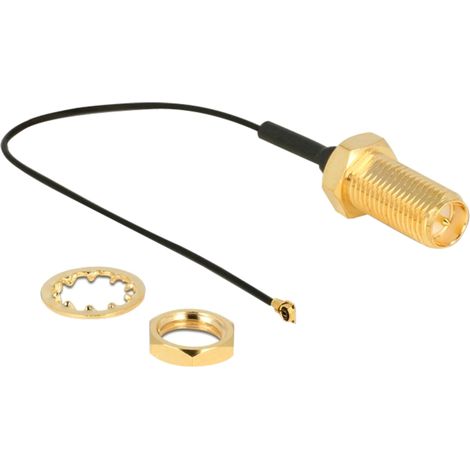 Antennenkabel RP-SMA (Buchse zum Einbau)  MHF 4 (Stecker), Adapter Verwendung:  Anschließen von WLAN-Antennen