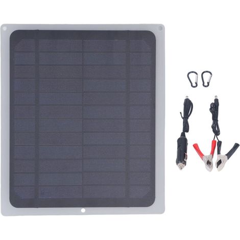 12V 10W Mini Panneau Solaire Anti Reverse Charge tanche Monocristallin USB Panneau Solaire Chargeur pour Téléphone Ventilateur Extérieur (1/5)