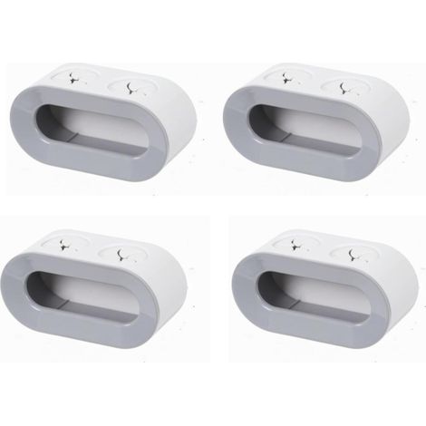 Soporte para cepillo de dientes eléctrico, soporte para cepillo de dientes de pared, soporte para cepillo de dientes autoadhesivo de pared, desmontable (4 piezas) (1/5)
