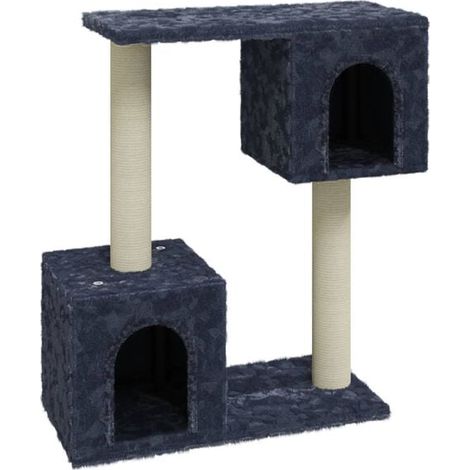 Arbre à chat avec poteaux en sisal, gris foncé, 60 cm (1/5)