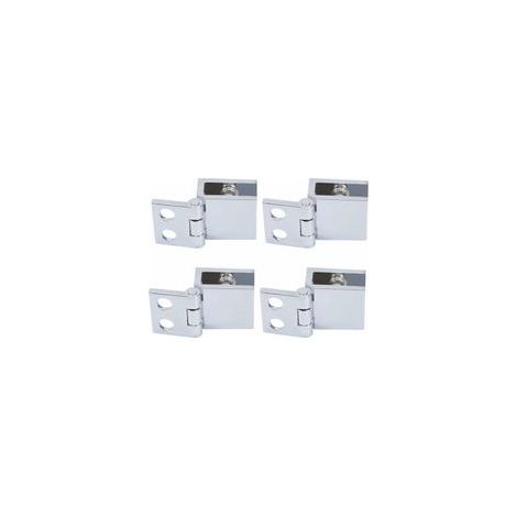 Lot de 4 pinces charnières pour porte en verre, installation facile, pour vitrines, salle de bain, armoire à vin –