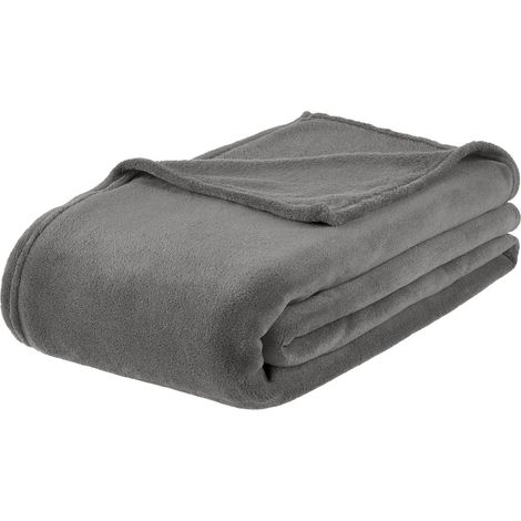 Mömax Kuscheldecke Lukas XL Anthrazit ca. 180x200cm (1/3)