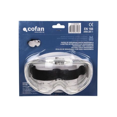 Gafas de seguridad con visión panorámica y Cristal Antivaho con Protección UV UNE-EN 166 11000027BL