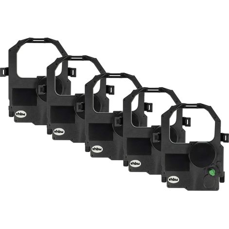 vhbw 5x Ribbon Cartridge Replacement for Tally MIP480-KA for Dot Matrix, Receipt Printer - Black Ink Ribbon
