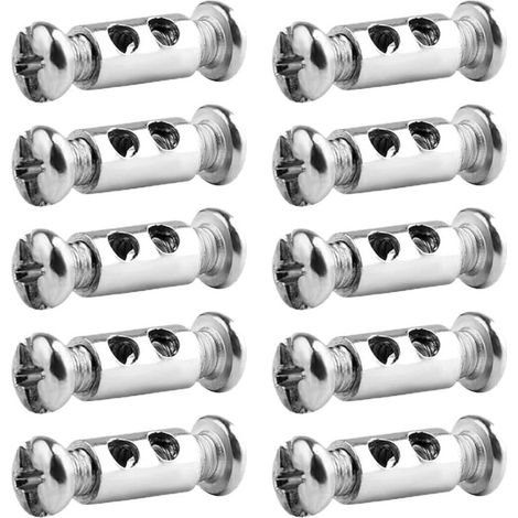 10 pcs Serre à Capuchon pour câbles de 1 à 2mm, Pinces à Double Extrémité en Fil d'Acier pour rapidement et facilement vos Câbles, pour la fixation de câbles métalliques et de cordes à linge (1/5)