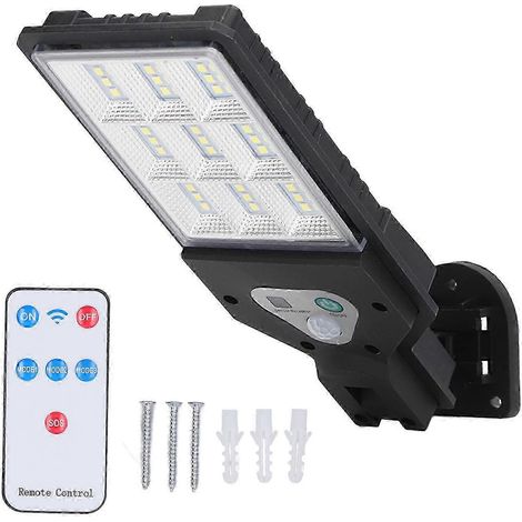 Solar-Wandleuchte mit Fernbedienung, IP64 wasserdicht, COB-LED, Außenbeleuchtung für Garten und Terrasse (1/5)