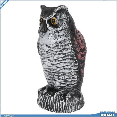 Statue Hibou Répulsif Faux Décoration Jardin Extérieur