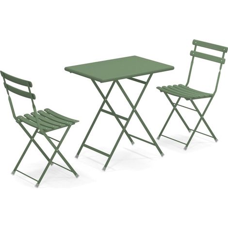 EMU Arc En Ciel Set 2 Sedie Pieghevoli 1 Tavolo Pieghevole Verde Militare Ral 6003 (17)