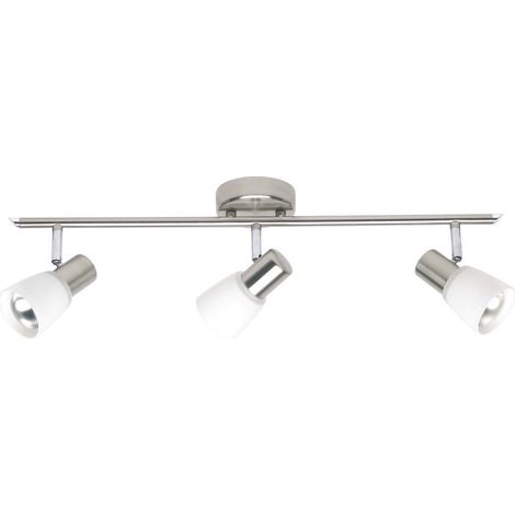 BRILLIANT lampe Luca spot tube 3 lumières fer / chrome / blanc 3x R50, E14, 40W, adapté aux lampes à réflecteur (non incluses) Échelle A ++ à E Têtes pivotantes (1/3)