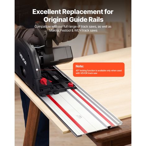 Rail de Guidage pour Scie Plongeante Lot de 2 Guide de Scie sur Rail 700 mm Compatible avec Scies sur Rail Makita Festool WEN, pour… (1/5)