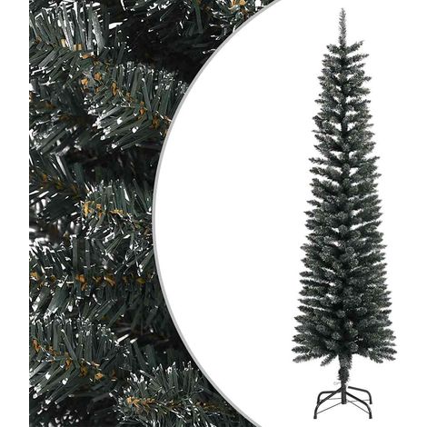 Künstlicher Weihnachtsbaum mit Ständer Schlank Grün 180 cm PVC