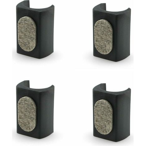 tappi in plastica da 16-17 mm, cuscinetti in feltro rettangolari per sedie e mobili, guide rotonde per le gambe (1/2)