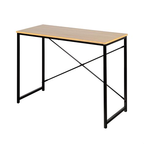 Max Home Desk, 100X40X70 cm, Plateau en Bois, Structure en Acier Noir, pour Le Bureau et l'Étude, Style Industriel, Robuste et Stable, Bureaux, Bureaux d'Ordinateur (18422) (1/5)