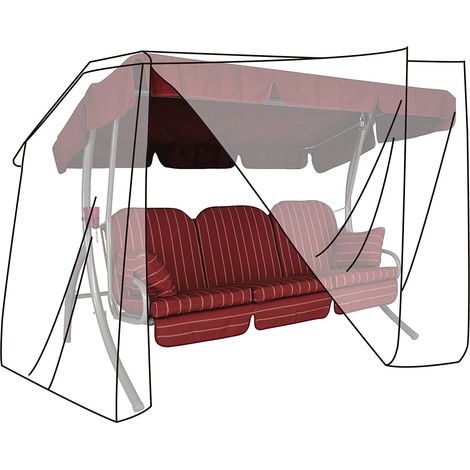 Woltu – Housse de protection pour meubles de jardin – Imperméable, anti-UV, indéchirable – Dimensions 150x215x150cm – Fixation par cordon élastique (1/5)