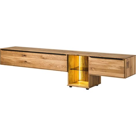 Lowboard Wildeiche 220x43x55 natur geölt WIEN 209