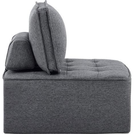 Modulares Einzelsitzsofa in Dunkelgrau aus Stoff, 81 x 81 x 80 cm (1/5)