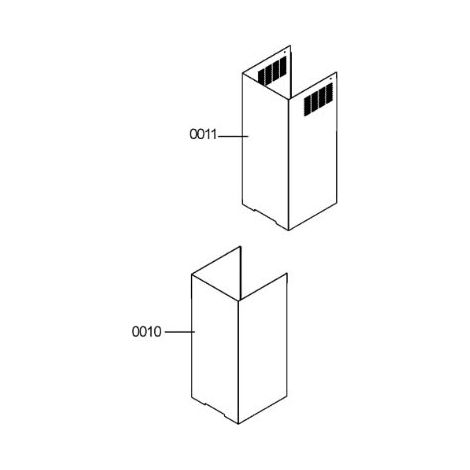 CHEMINEE PARTIE SUPERIEURE REP 0011 pour HOTTE IKEA -...