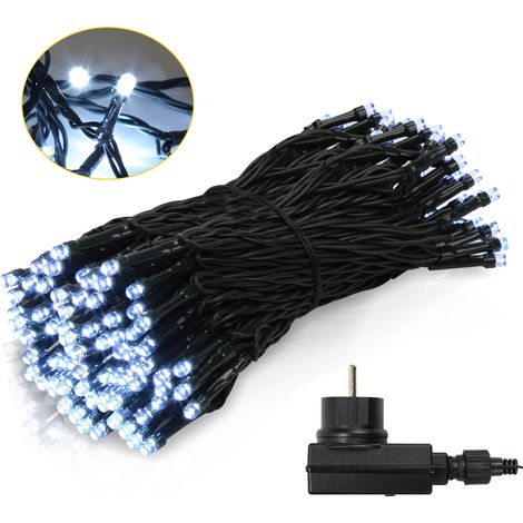 Randaco 20M 200LED 8-mode IP44 festone luce di Natale all'aperto decorazione giardino interno per Natale compleanno matrimonio soggiorno bianco freddo