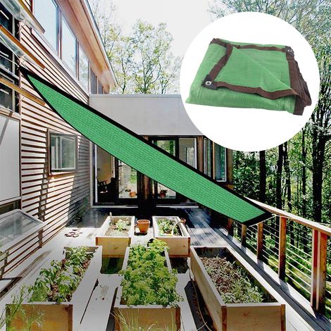 Voile d'ombrage respirante en tissu, auvent rectangulaire anti-UV pour terrasse, jardin, pelouse, verte, 2 x 4 m / 6,6 x 13,1 pi (1/5)