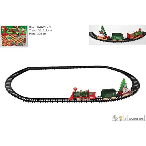 TRENINO NATALIZIO C/2 VAGONI E ALBERO