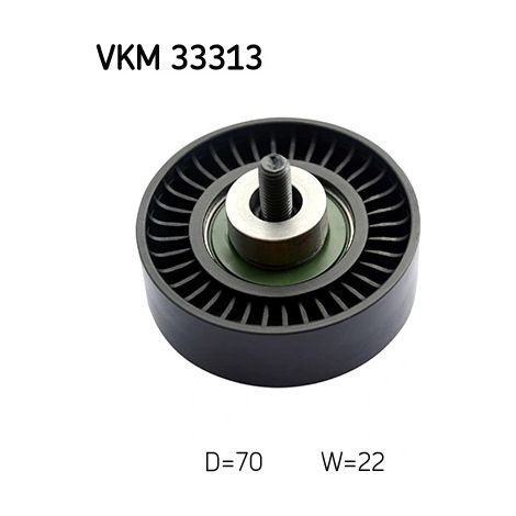 Poulie renvoi/transmission, courroie trapézoïdale à nervures SKF VKM 33313 FIAT