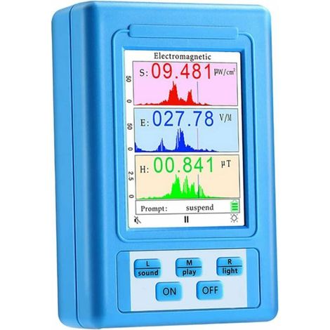Medidor EMF  Detector de radiación de campo electromagnético BR-9A Contador de comprobación con pantalla LCD Medidores EMF