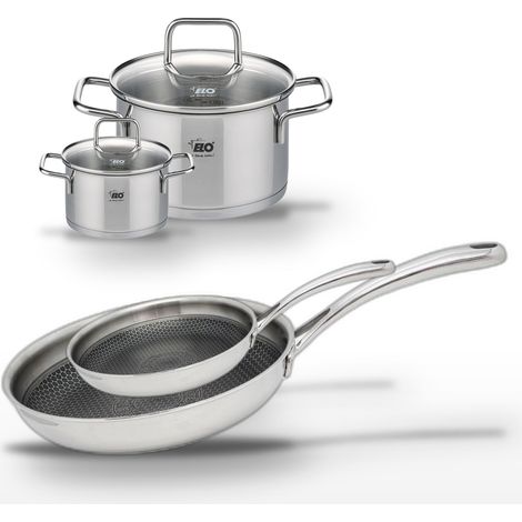 Lot Poêles 28cm & 24cm Elo Relief Evolution et Faitouts 12cm & 20cm (1/5)