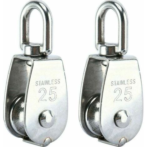 Polipasto de acero inoxidable 304, modelo M25, capacidad 150 kg, pack de 2 unidades (1/4)