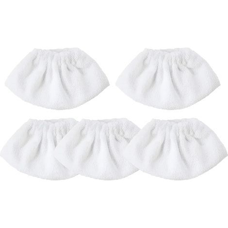 5 Pièces Bonnettes Microfibre,Lingettes Accessoire pour Nettoyeur à Vapeur, Compatibles avec la Majorité des Nettoyeurs à Vapeur, ,Lavables et Réutilisables (1/5)