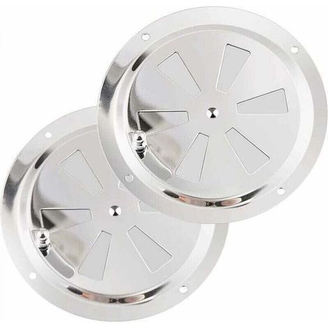 Heating and Air Conditioning Round Ventilation Grille, 125mm Stainless Steel Air Vent Duct Mosquito Net Exhaust Grille Air Intake Exhaust Air Ventilation Adjustable and Movable Flaps (1/5)