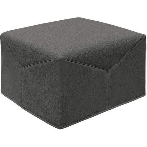 EVERGREENWEB - Pouf Letto Singolo con Materasso Waterfoam Alto 10 cm, Salvaspazio Pieghevole, Puff poggiapiedi, Ottomano, Tessuto Sfoderabile e Lavabile, per Camera Cameretta Soggiorno - Iris