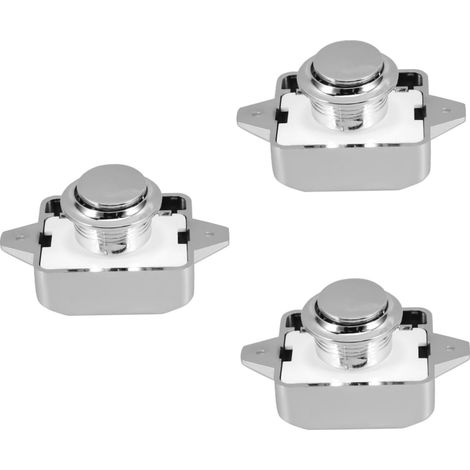 Verrou à bouton, poussoir 3 pièces pour armoires de camping, car (1/5)