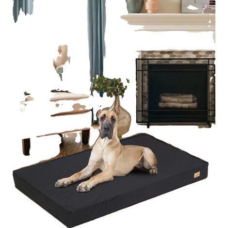 Lit pour chien, étanche, fond antidérapant, GRIS, XXL (1/2)