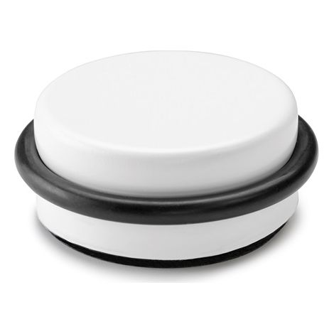 Fermaporta adesivo in plastica-metallo decorato bianco Ø4,6x1,8cm INOFIX