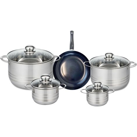 Ensemble de 1 Poêle de cuisson 20 cm et 4 faitouts 12, 14, 20 et 24 cm Elo Prima Brillant (1/5)