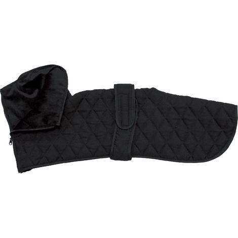 47 cm: Giubbotto per levrieri modello GREYHOUND BLACK con fodera interna in velluto