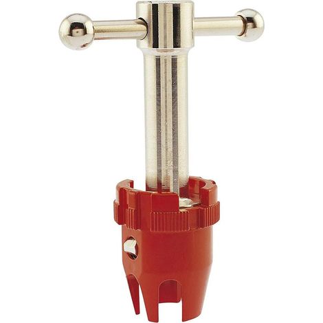 Virax – Clé à bonde avec tête amovible – Pour taraudages M8 et M10 – Maintien de la bonde pendant le serrage – Compatible avec la majorité des bondes de lavabo (1/7)