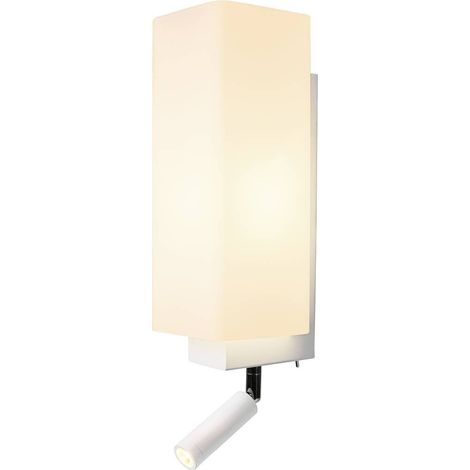 Liseuses QUADRASS SPOT applique intérieure liseuse blanc E27 max 40W LED 2W 3000K - SLV 1003429 (1/3)
