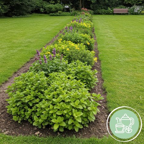 Kit de 24 Plantes Vivaces Aromatiques pour Tisanes et Thé Jardin 3 m2 Pots de 11 cm - PANGIVO (1/5)