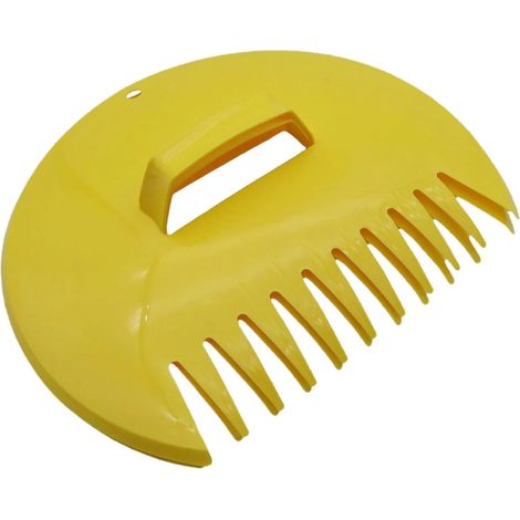 Ramassefeuilles de jardin polyvalent rond jaune (1/5)