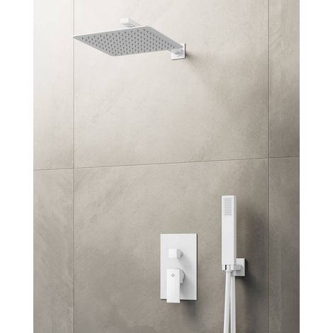 Conj. Empotr. Monomando Orion Bl + Rociador Pared - GME