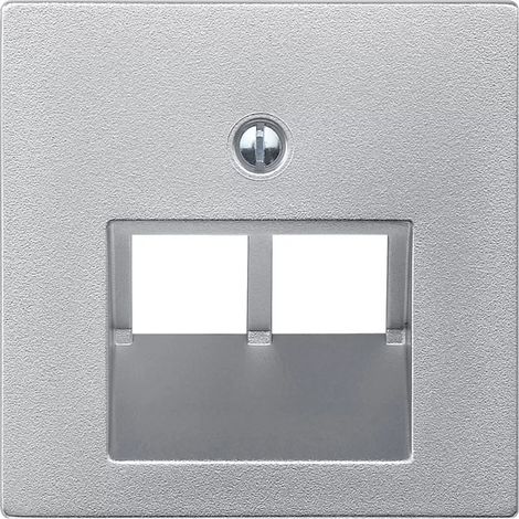 System M, Abdeckung UAE Datendose 2-Fach Merten, aluminium (1/2)