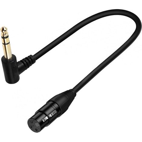 Câble adaptateur audio stéréo symétrique jack 6,35 mm mâle vers XLR, câble convertisseur audio stéréo microphone XLR vers TS/TRS 6,35 mm (1/5)