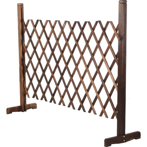 Youyijia Garden Gate Expanding Trellis Retractable Gate Wooden Trellis Fence Screen Plant Pet Dog Safety Fence 88cm Height 26-146cm (1/5)
