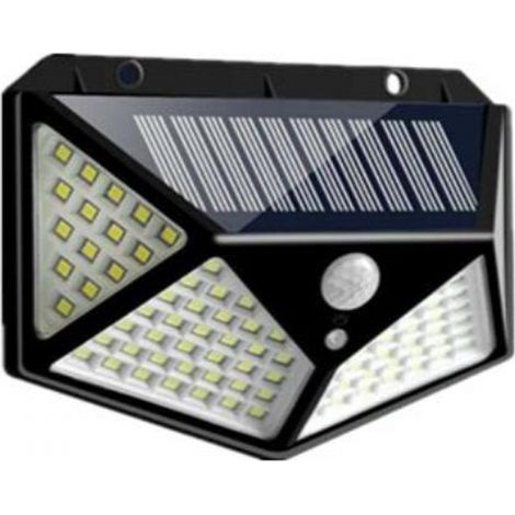Lampe solaire extérieure pour cour, lampadaire LED étanche, éclairage par détection de présence - Applique murale 100 LED (1/4)