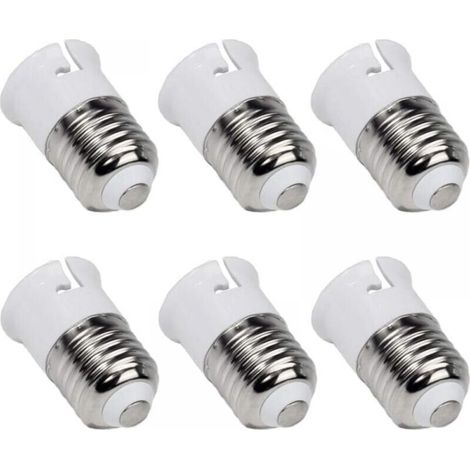 Adattatore da attacco E27 a baionetta B22 per lampadine LED, confezione da 6 pezzi.