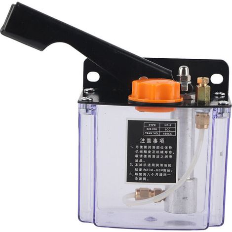 650-cm³-Handschmierpumpe für CNC-Werkzeugmaschinen mit Linksbedienung – Effizientes Schmiersystem mit 4-mm-Öleinlass. (1/4)