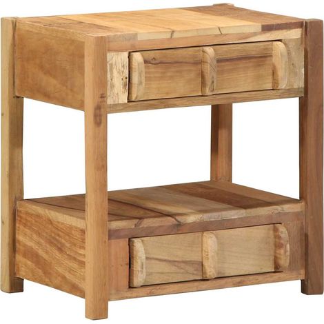 Table d'appoint Table de chevet - Marron 43 x 32 x 46 cm Bois Recyclé Solide fr36539 (1/5)